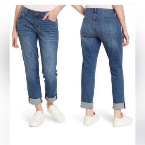 Kut From The Kloth Carrie Boyfriend Mid Rise Denim Blue Jeans Sz 16 - Picture 3 of 11